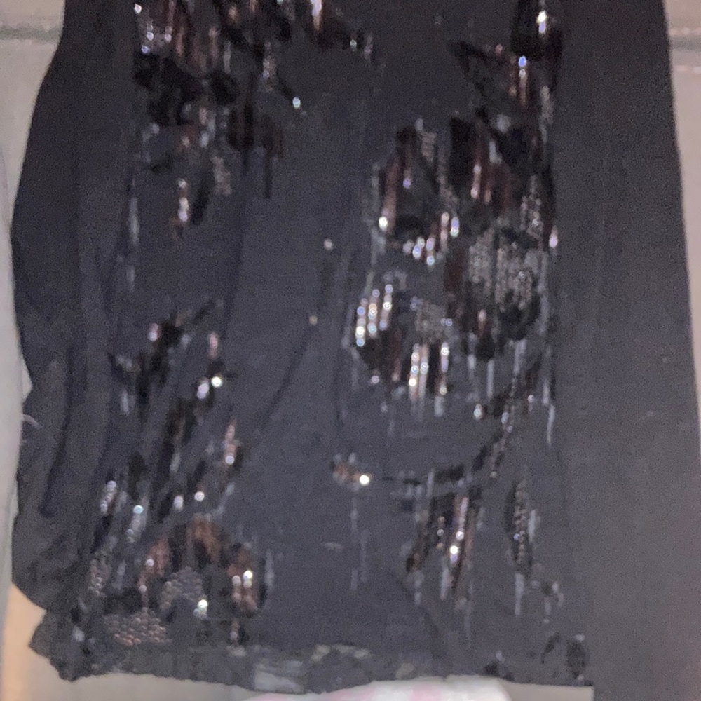 Miss Me lace and Sequin shirt black small
